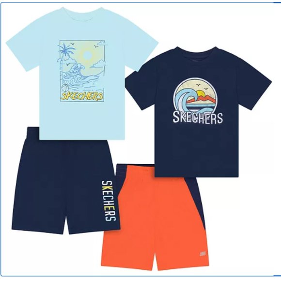 NWT Skechers Boys' 4 Pack Toddler Active Set - Picture 2 of 9